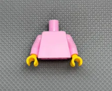 LEGO Bright Pink Minifigure Plain Torso from Series 29 Boba Cup Fan Yellow Hands