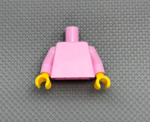 LEGO Bright Pink Minifigure Plain Torso from Series 29 Boba Cup Fan Yellow Hands