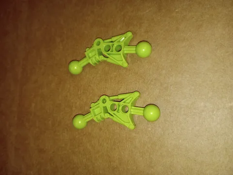 2 Lego part 32482 Bionicle Toa Style leg Genuine Lego Pieces retired Lime Green