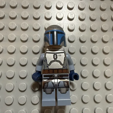 LEGO Star Wars Jango Fett Minifigure Smile, Blue, Bounty Hunter, SW0468 75015