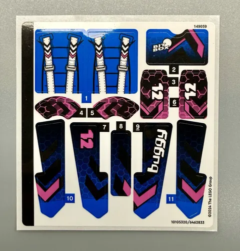 LEGO® Technic 42164 Off-Road Buggy Sticker Sheet Decals BRAND NEW