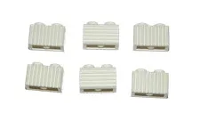 6 Lego® TRAIN Railway 9V RC 2x1 Brick with Grille Grill WHITE