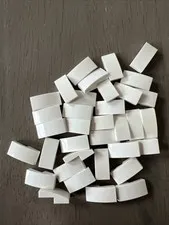 LEGO 11477 White Slope, Curved 2 x 1 x 2/3 - 35 Pieces