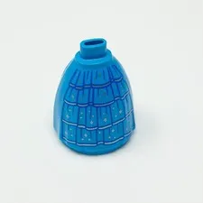 24452pb15 LEGO Minidoll Skirt Long Full Blue Layered Ruffles Silver Trim Diamond