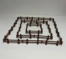 LEGO Duplo Brown Fence Parts Clip & Bar Ends Lot of 24 Pieces 98460