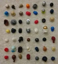 49 LEGO® Minifigure Headgear Hat Cap Wigs Helmets - Bulk Mix Lot  Used & New HG3