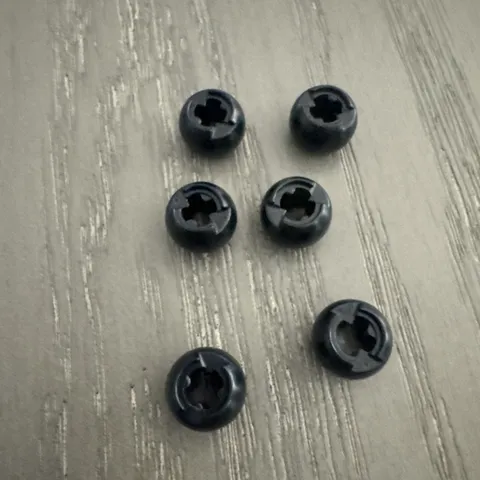 LEGO Ball with Through Axlehole (53585) 6 Pieces Black