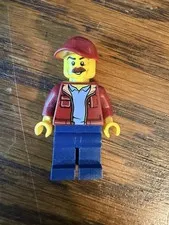 LEGO CITY TAXI CAB DRIVER MINIFIGURE WITH FREE SHIPPING