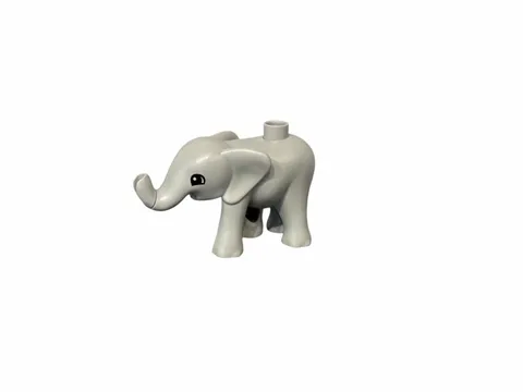 Lego Duplo BABY ELEPHANT Gray (Small) 3" Long Collectible Toy Figure
