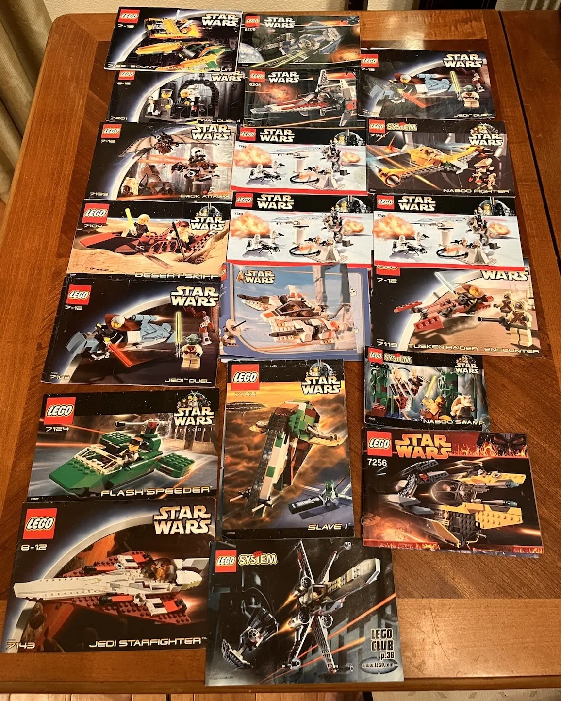 Vintage LEGO Star Wars Instruction Manual Lot 7144 7143 7133 6206 More