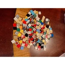 LEGO 2x2 Flat Tile Bulk Lot Assorted Colors Printed Pieces Specialty Parts 4 oz