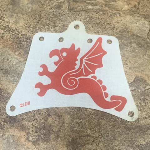LEGO Vintage 1994 Sail 12x10 w Red Flying Dragon Sea Serpent Castel Knights 605t