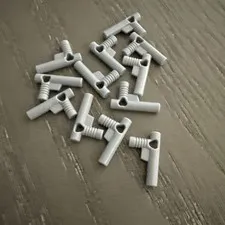 LEGO Hose Nozzle with Side String Hole and Barrel Grooves (58367) 12 Pcs Gray