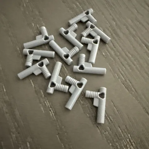 LEGO Hose Nozzle with Side String Hole and Barrel Grooves (58367) 12 Pcs Gray