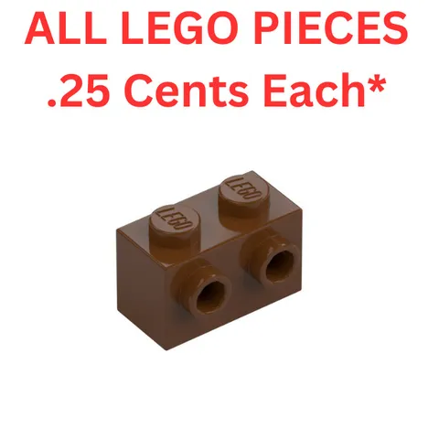 LEGO Brick 1x2 Studs One Side Reddish Brown 11211 - Genuine LEGO Parts Pieces