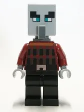 LEGO® Minifigure Minecraft min079 Illager (Pillager) Dark Bluish Gray Neck Brack