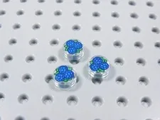 LEGO Lot of 3 Trans Clear 1x1 Round Printed Berry Food Fruit Tile Minifig BS