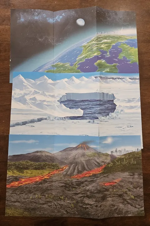 Set of 3 Double-Sided LEGO Background Posters for Stop Motion Animation