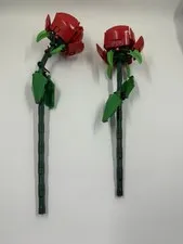 LEGO 40460 Set of 2 Red Roses Adjustable Stems Flowers - Incomplete