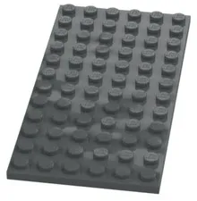 Lego Part 3028 Dark Bluish Gray Plate 6 x 12 Stud Baseplate Piece DG01