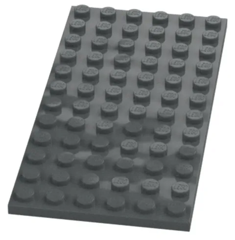 Lego Part 3028 Dark Bluish Gray Plate 6 x 12 Stud Baseplate Piece DG01
