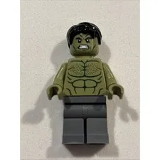 Lego Hulk Minifigure #sh1013 Mark Dark Bluish Gray Legs Set #76313 Brand New