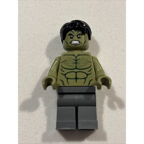 Lego Hulk Minifigure #sh1013 Mark Dark Bluish Gray Legs Set #76313 Brand New