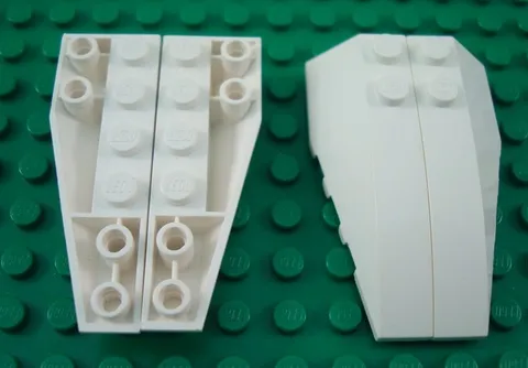LEGO Pair of White Top & Bottom 6x2 Wedges