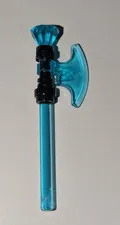 Lego Chima Minifig Tran BLUE HAKRAXX WEAPON Jedi Saber Blade Axe with Jewel Gem