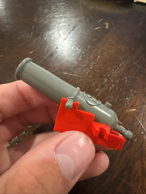LEGO Dark Gray CANNON Weapon Red Base Pirates Part Piece