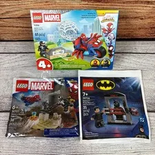 LEGO Spider-Man & Batman 3pc Sealed Set Lot Marvel & DC Comics