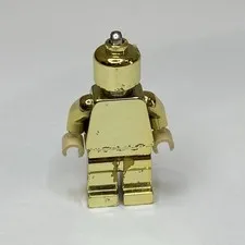 LEGO Golden Minifigure For Keychain (not included) Chrome Gold