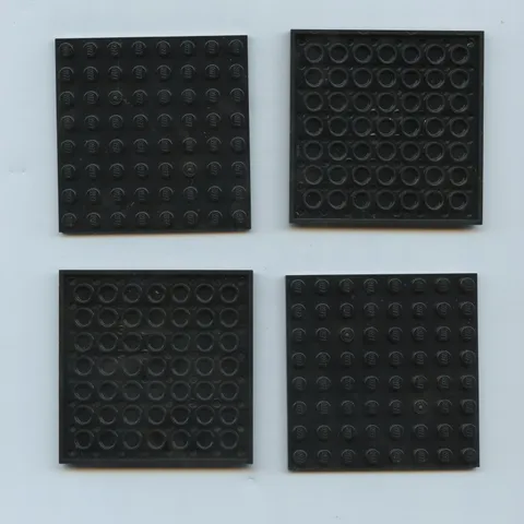 LEGO x 4 Black Plate 8 x 8 41539