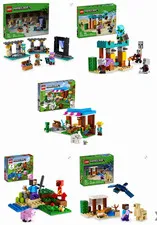 LEGO Minecraft Retired Set Lot - 21267, 21177, 21184, 21252, 21251