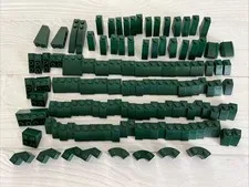 LEGO DARK GREEN LOT 130 PCS 1X2 2X2 SLOPE BRICK INVERTED VARIETY BUILDING PIECES