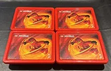 Lego Ninjago Stackable Storage Box 4092 vintage Masters of Spinjitzu Lot Of 4