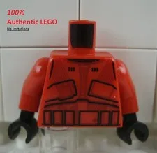 LEGO NEW Red Sith Trooper Torso (1x) 6280351 Minifigure Part 76382
