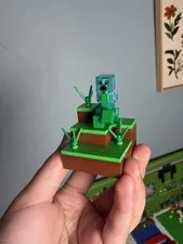 LEGO MINECRAFT Charged creeper with mini biome