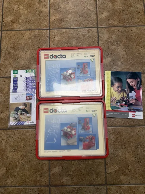 Lot Of 2 Vintage Lego Dacta 9607 Manufacturing Systems 1 COMPLETE 1 NOT