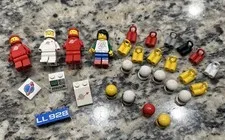 Vintage Lego Minifigures Mixed Lot Classic Space Spaceman Red White Helmets Tank