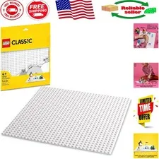 Imagination Unleashed: 32x32 Classic White Baseplate for Creative Building Fun