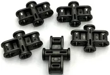 Lego 5 New Pearl Dark Gray Technic Axle Connectors 2 x 3 Quadruple Parts