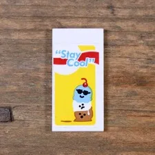 LEGO Friends White Tile 2x4 'Stay Cool' and Ice Cream Scoops Pattern 87079pb0709
