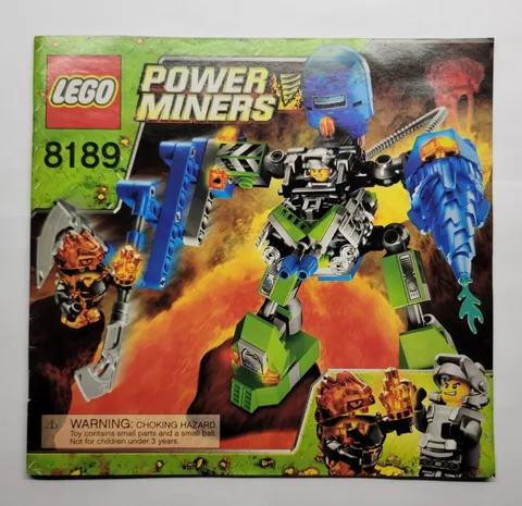 Lego Power Miners 8189 Magna Mech Instruction Manual ONLY 