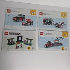 LEGO Instruction Manuals Lot Minecraft 4 Booklets