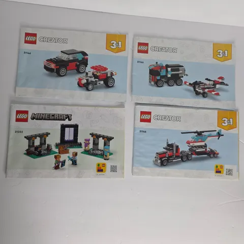 LEGO Instruction Manuals Lot Minecraft 4 Booklets