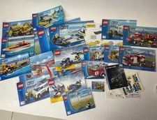 Lot of 18 Lego CITY Building Instruction Manual Booklets Fire Police Coast Guard