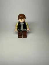 LEGO Han Solo Minifigure Sw0179 Classic Black Vest Reddish Brown Legs Black Eyes