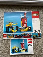 1976 Lego set 369 empty box with instruction manual