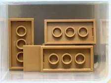 LEGO Parts - Medium Nougat Tile 2 x 4 - No 87079 - QTY 5